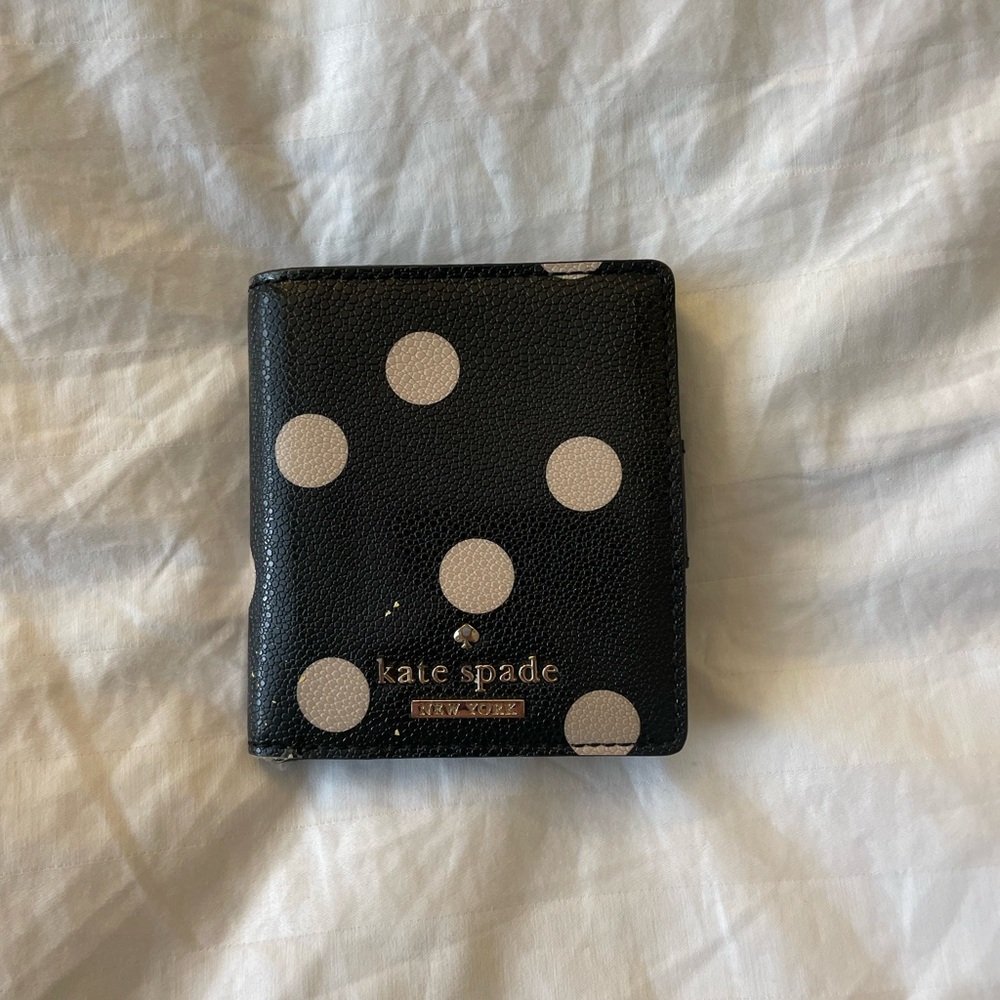 Kate Spade Black and White Polka Dot Mini Wallet